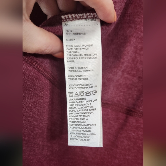 NWT Eddie Bauer Camp Fleece Cardigan - M - Picture 5 of 5